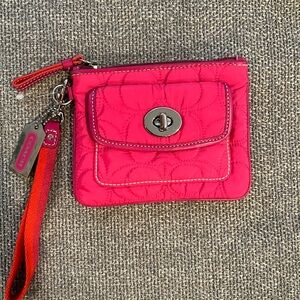 Coach Vibrant Pink Pouch